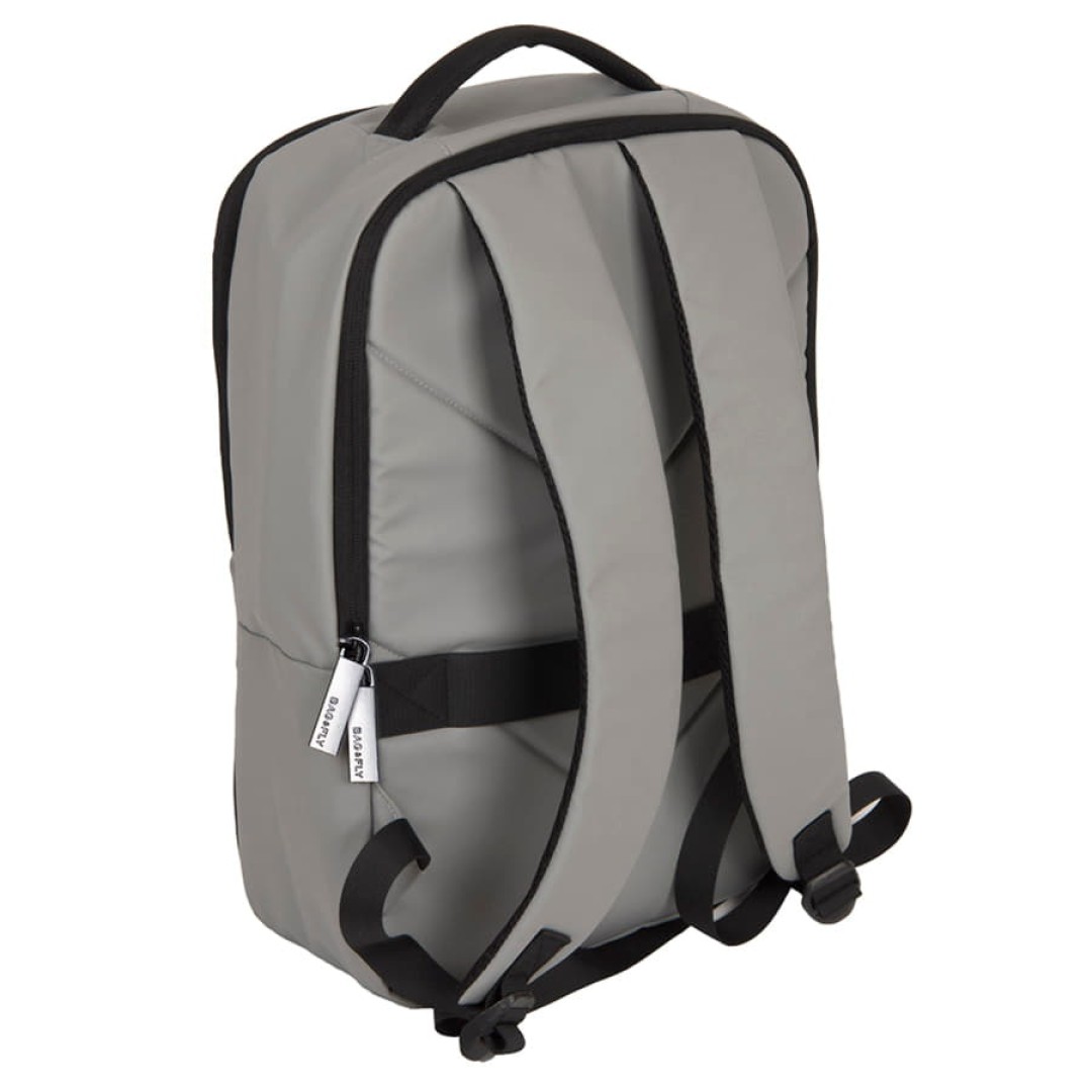 Рюкзак водостойкий 'Stian", серый/черный, 42х28х12 см, 100% полиэстер