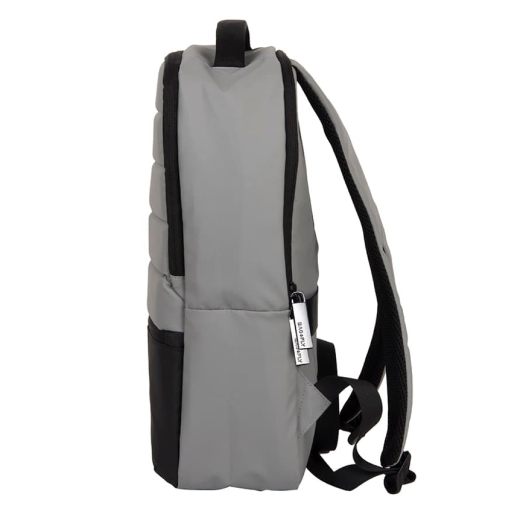 Рюкзак водостойкий 'Stian", серый/черный, 42х28х12 см, 100% полиэстер