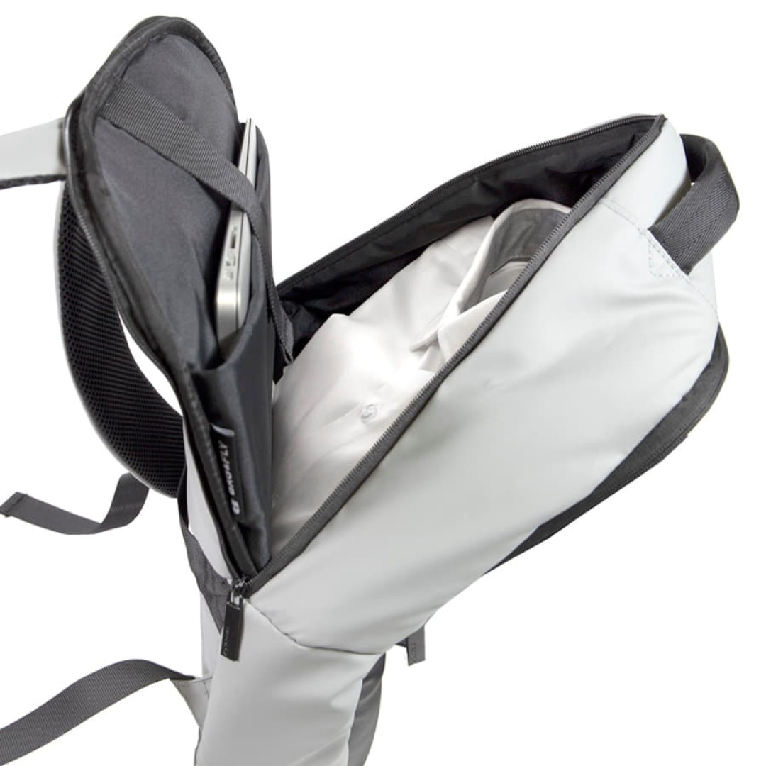 Рюкзак водостойкий 'Stian", серый/черный, 42х28х12 см, 100% полиэстер