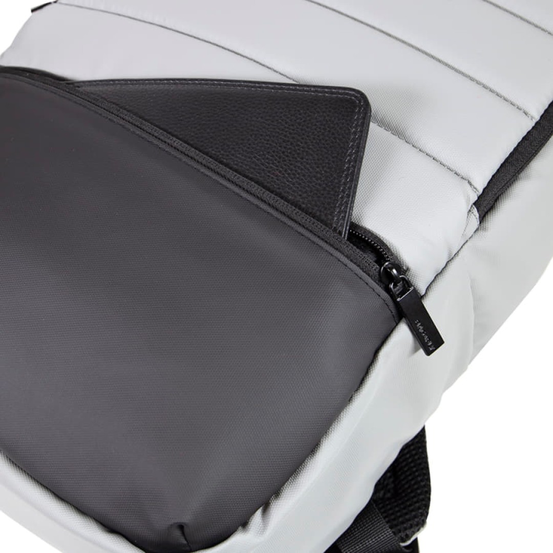 Рюкзак водостойкий 'Stian", серый/черный, 42х28х12 см, 100% полиэстер