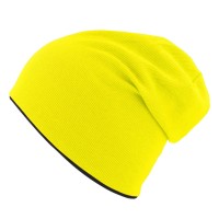 Шапка "EXTREME", желтый неон/черный, 73% полиэстер, 23% хлопок, 4% эластан