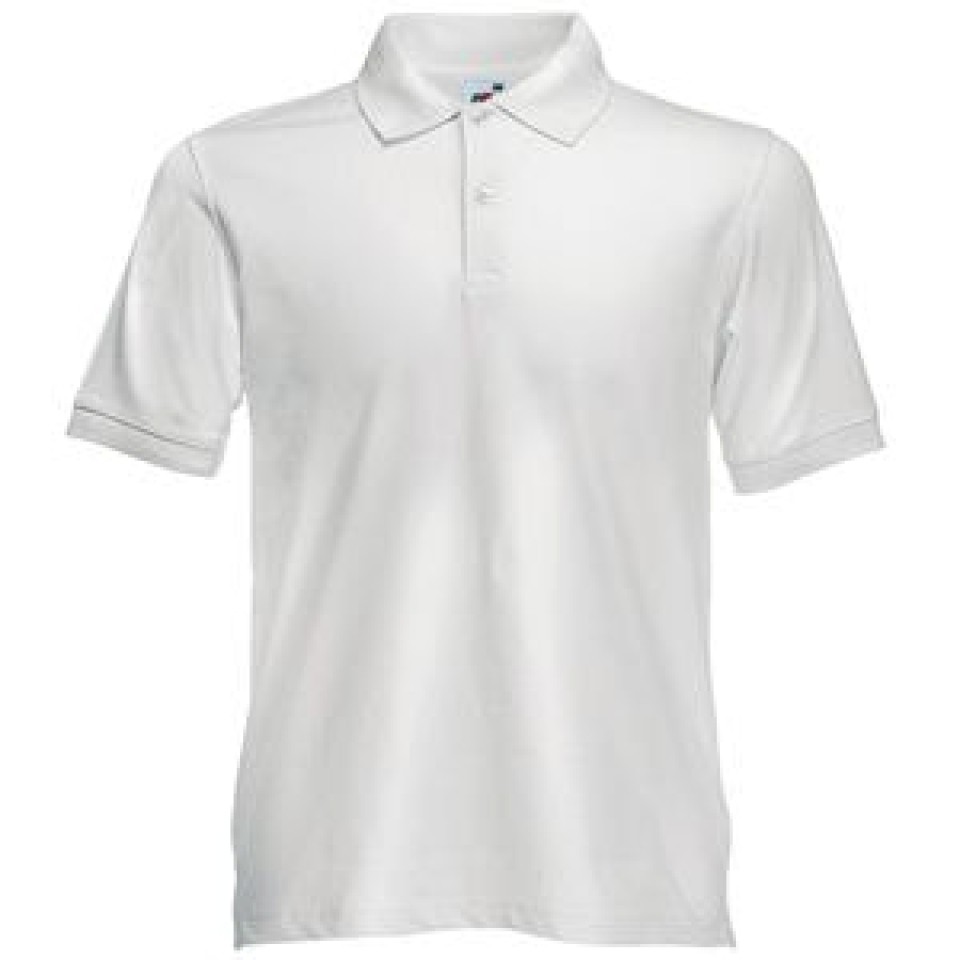 Поло "Slim Fit Polo", белый_M, 97% х/б, 3% эластан, 210 г/м2
