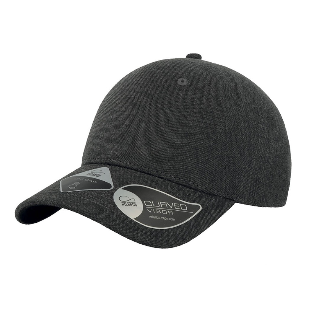 Бейсболка "UNI-CAP PIQUET", темно-серый, 83% полиэстер, 15% вискоза, 2% эластан, плотность 190 г/м2,