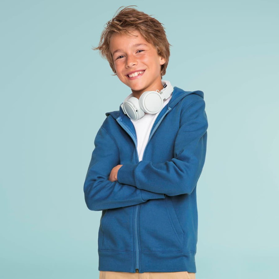 Толстовка детская STONE KIDS, синий,10 лет, 50% хлопок, 50% полиэстер, 260 г/м2
