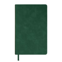 Ежедневник недатированный Muse, зеленый, А5, с декоративной коричневой полосой, блок в линейку