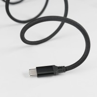 Кабель COIL магнитный для зарядки и передачи данных, 100Вт, 480Мб/с, нейлоновая оплетка, черный