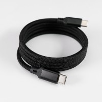 Кабель COIL магнитный для зарядки и передачи данных, 100Вт, 480Мб/с, нейлоновая оплетка, черный