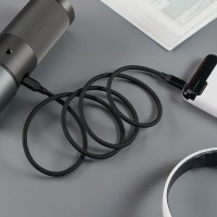 Кабель COIL магнитный для зарядки и передачи данных, 100Вт, 480Мб/с, нейлоновая оплетка, черный