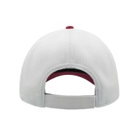 Бейсболка "Campus", 6 клиньев, белый/красный, 100% полиамид, 244 г/м2
