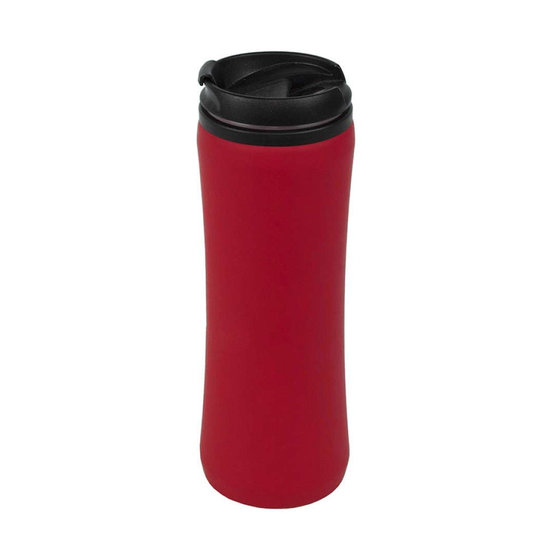 Набор подарочный COLD NIGHT: шарф и шапка, термокружка, красный