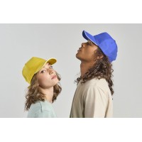 Бейсболка RECY FIVE PIPING, 5 клиньев, застежка-липучка, белый/тёмно-синий, 100% полиэстер, 220 г/м2