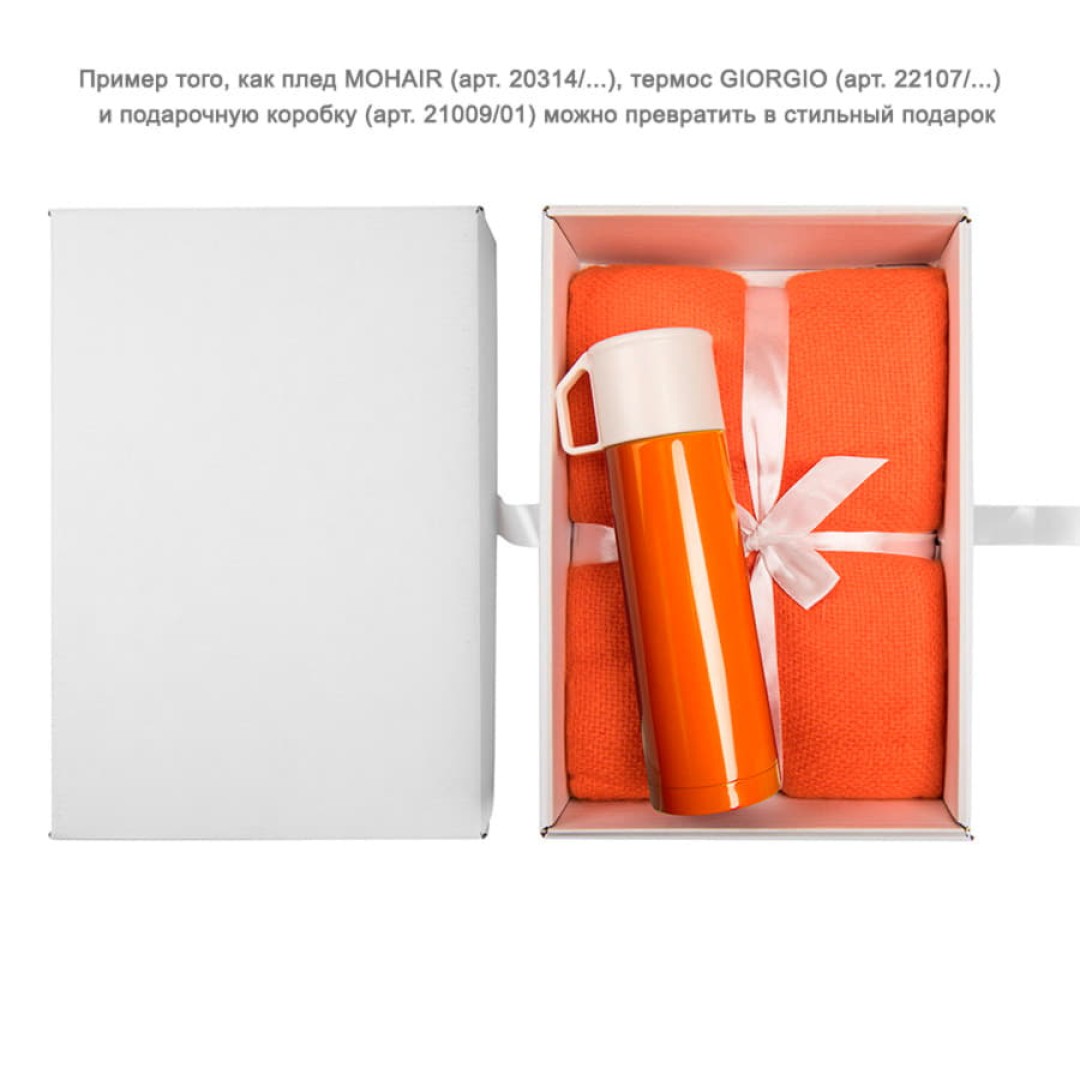 Термос "GIORGIO", 500 мл,  оранжевый ,  металл, лазерная гравировка