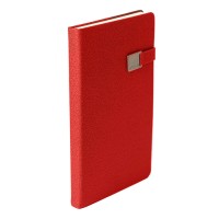 Ежедневник недатированный Linnie, А5, красный, кремовый блок