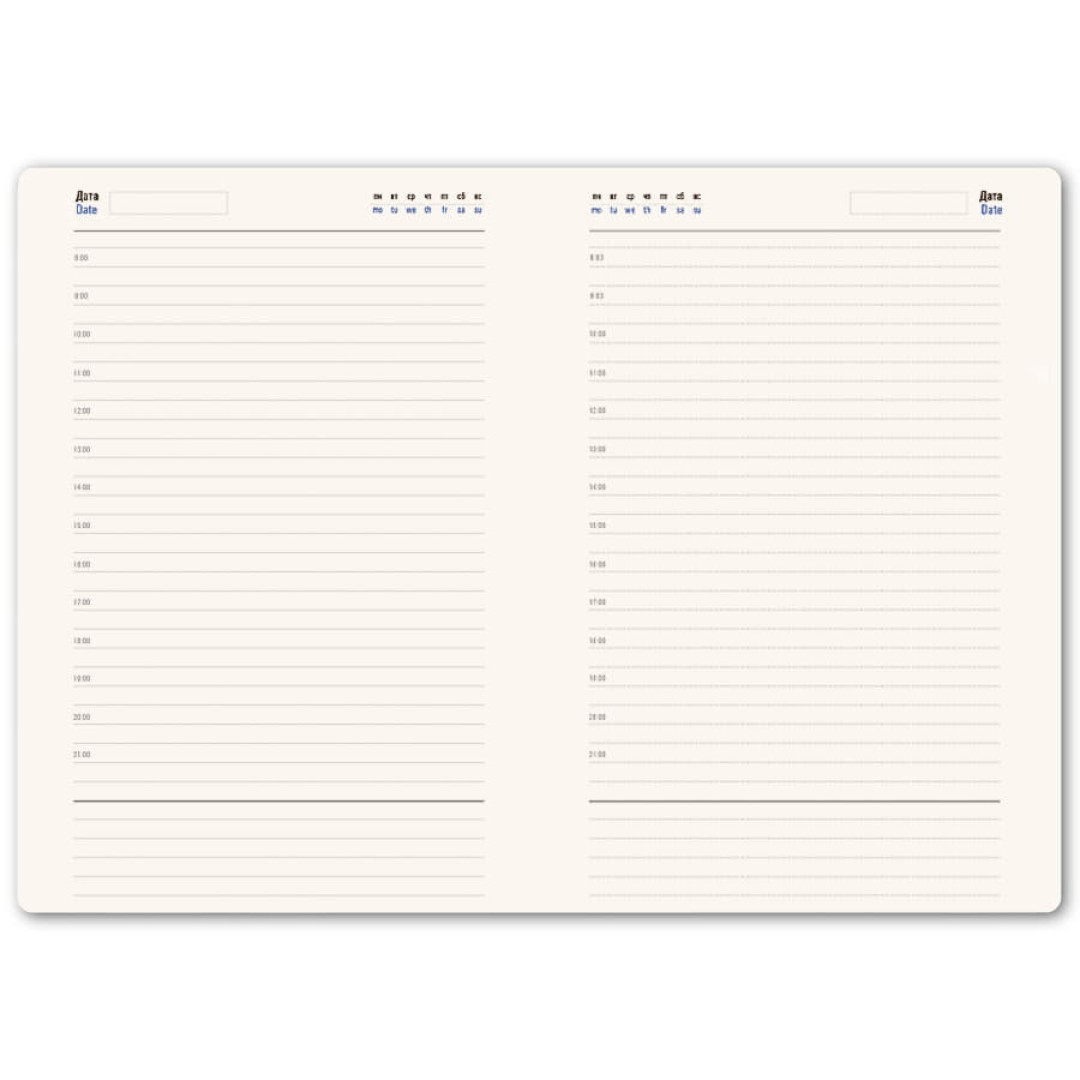 Ежедневник недатированный Linnie, А5, красный, кремовый блок