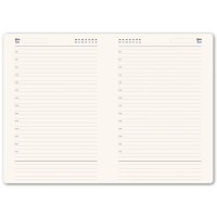 Ежедневник недатированный Linnie, А5, красный, кремовый блок