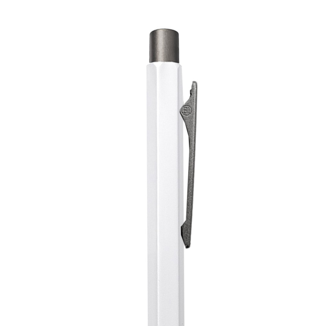 Ручка шариковая SCALEN, белый/темно-серый, металл, пластик