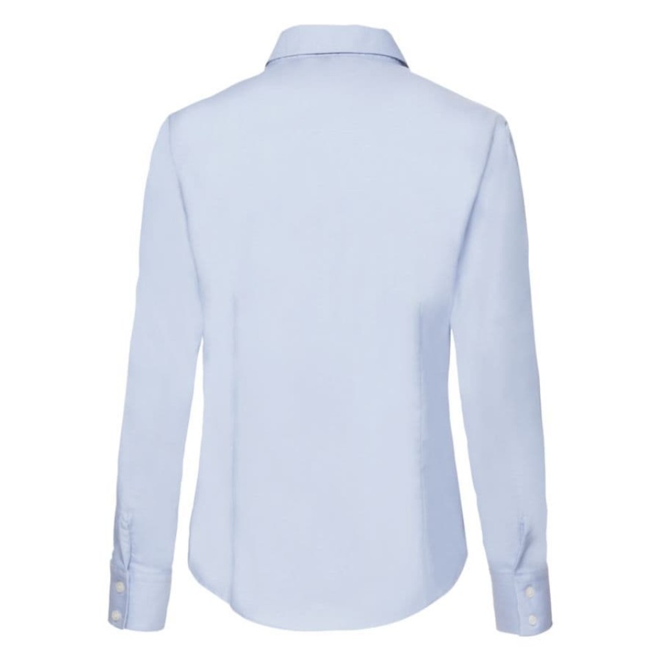 Рубашка "Lady-Fit Long Sleeve Oxford Shirt", светло-голубой_S, 70% х/б, 30% п/э, 135 г/м2
