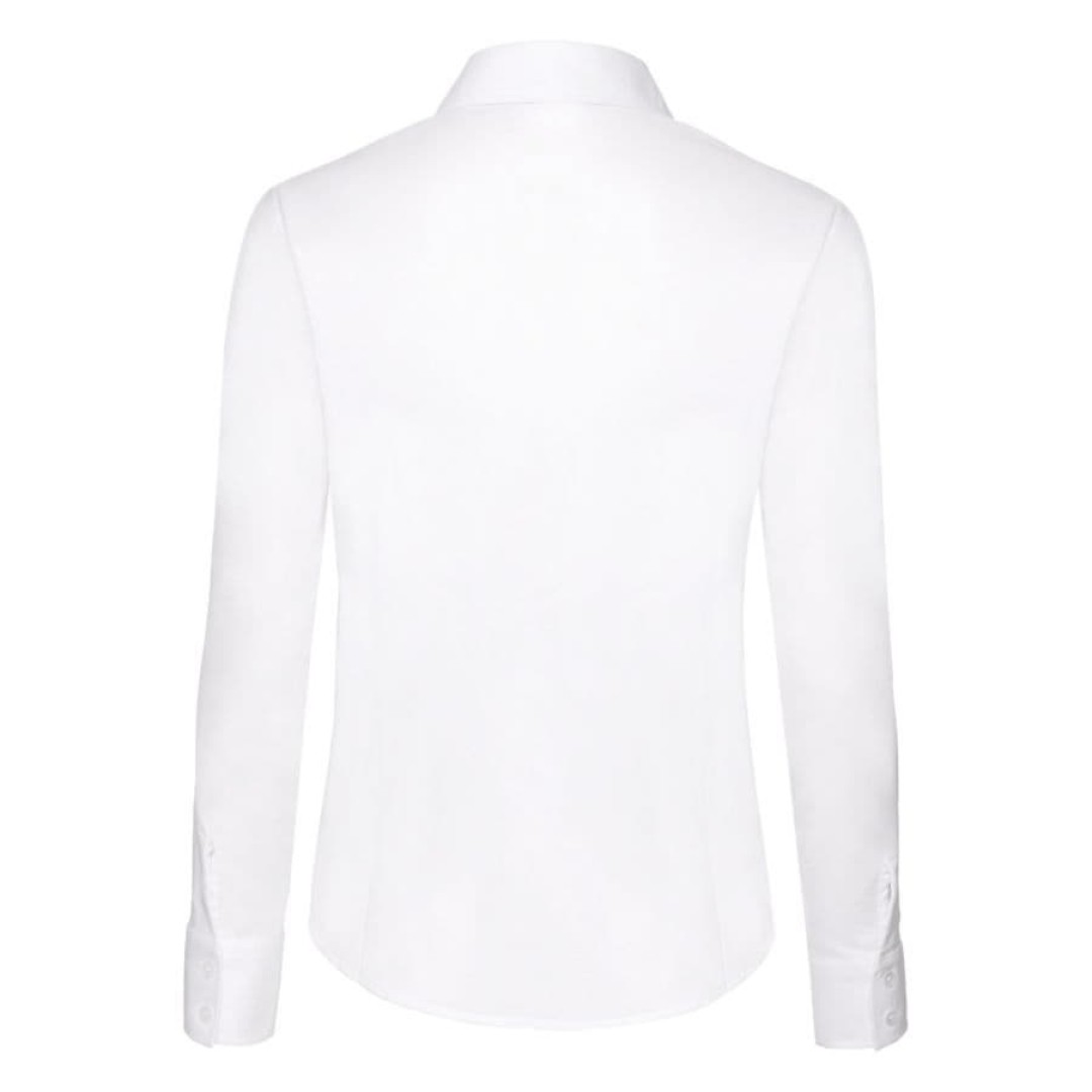 Рубашка "Lady-Fit Long Sleeve Oxford Shirt", белый_S, 70% х/б, 30% п/э, 130 г/м2