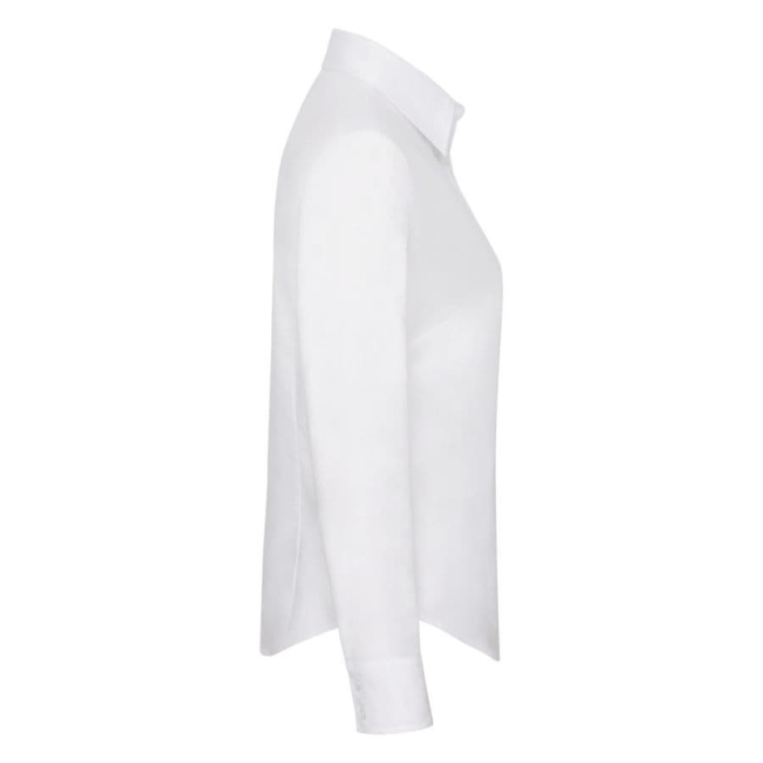 Рубашка "Lady-Fit Long Sleeve Oxford Shirt", белый_S, 70% х/б, 30% п/э, 130 г/м2