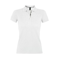 Поло "Portland Women", белый, серый_2XL, 100% х/б, 200г/м2