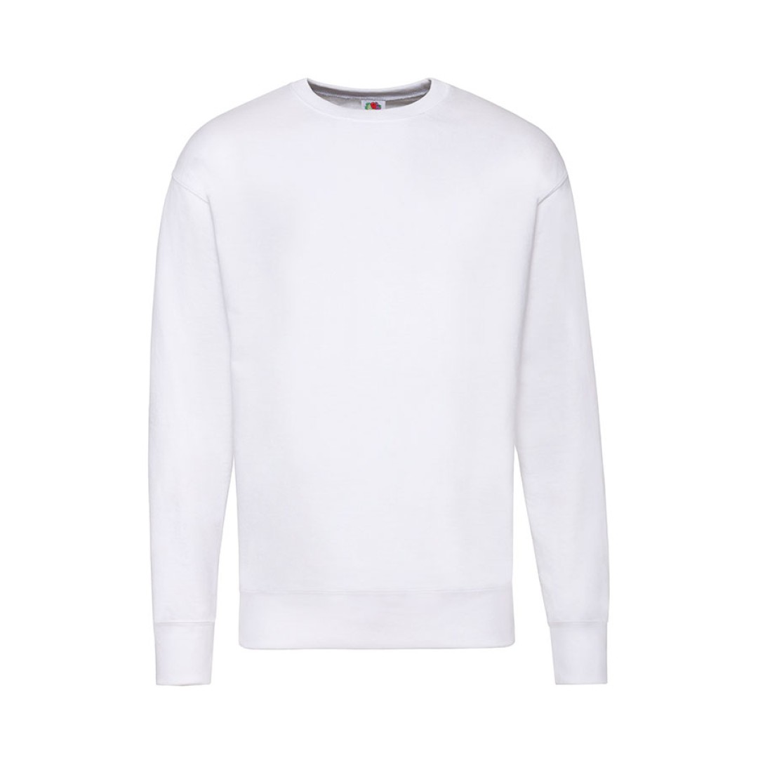 Толстовка мужская без начеса "Lightweight Set-in Sweat", белый, L, 80% х/б 20% полиэстер, 240 г/м2