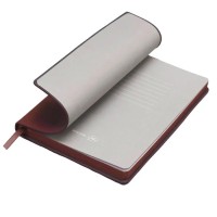 Бизнес-блокнот LADY, формат А5, бордовый, блок в клетку