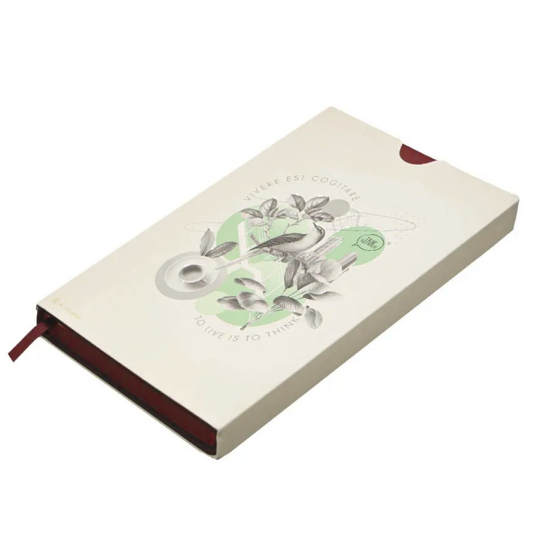 Бизнес-блокнот LADY, формат А5, бордовый, блок в клетку