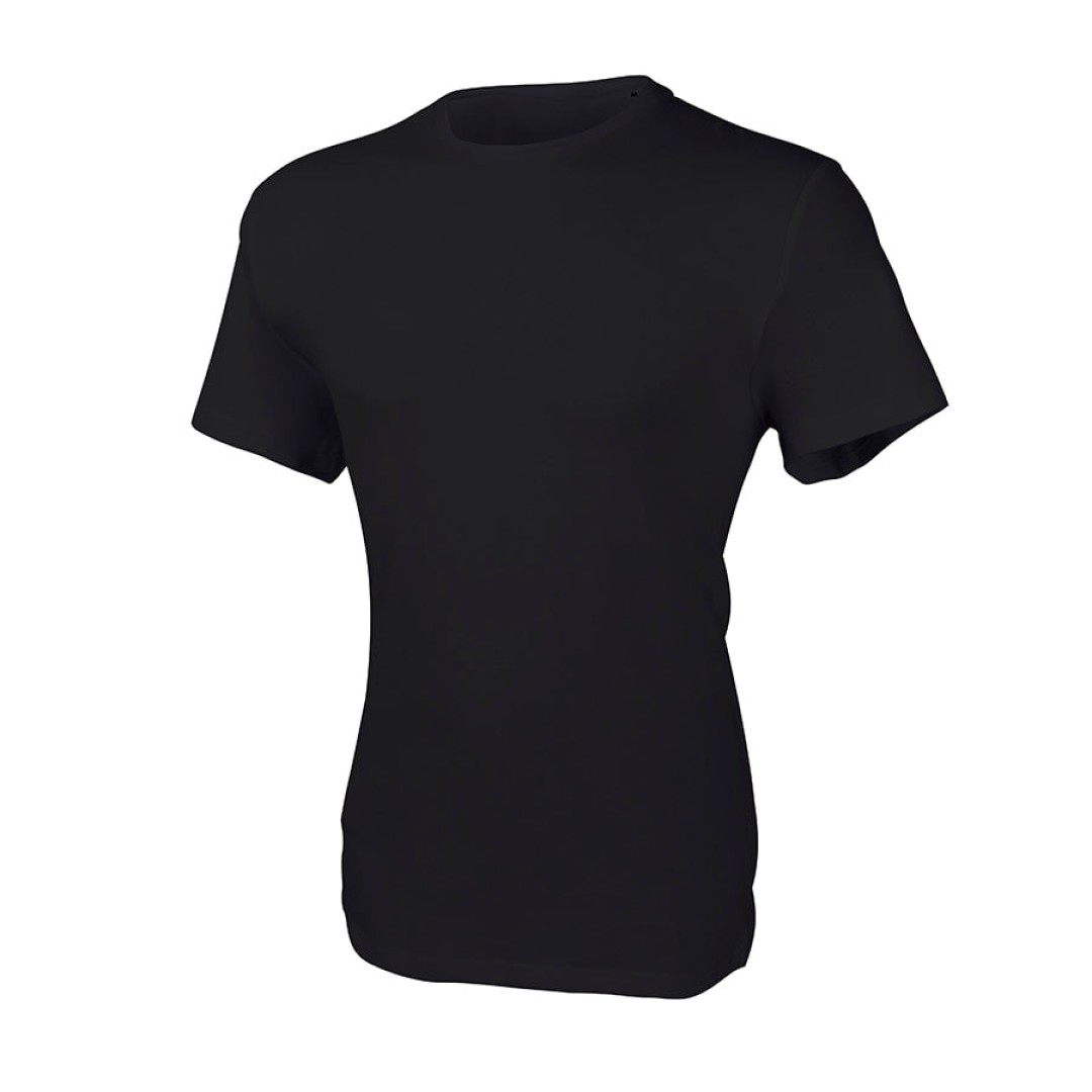 Футболка мужская   "Ритейл" черный_S, 92% хлопок 8% лайкра, 160 г/м2