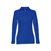 Рубашка-поло женская BERN WOMEN, д/р, синий, L, 100% хлопок, плотность 210 г/м2