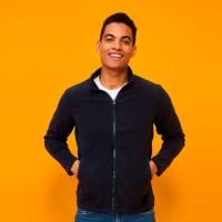 Толстовка на молнии мужская NORMAN MEN, красный_S, 100% п/э, 220 г/м2