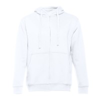 Толстовка мужская с капюшоном на молнии AMSTERDAM, белый, M, 50% хлопок, 50% полиэстер, 320 г/м2