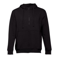 Толстовка мужская с капюшоном на молнии AMSTERDAM, черный, 2XL, 50% хлопок, 50% полиэстер, 320 г/м2