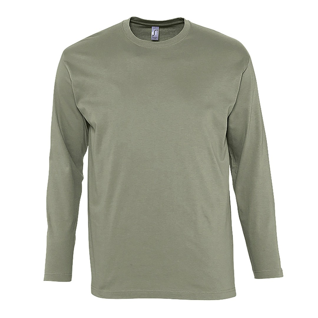 Футболка мужская с длинным рукавом MONARCH, хаки, 2XL, 100% хлопок, 150 г/м2
