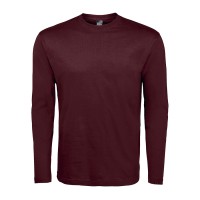 Футболка мужская с длинным рукавом MONARCH,  бордовый, 2XL, 100% хлопок, 150 г/м2