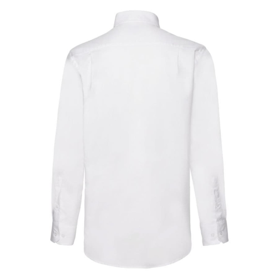 Рубашка "Long Sleeve Oxford Shirt", белый_L, 70% х/б, 30% п/э, 130 г/м2