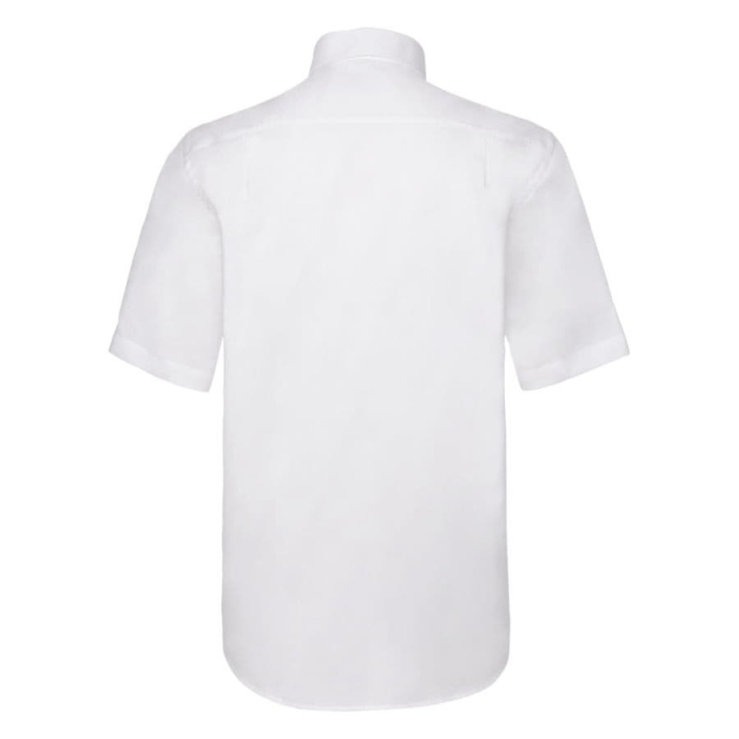 Рубашка "Short Sleeve Oxford Shirt", белый_L, 70% х/б, 30% п/э, 130 г/м2