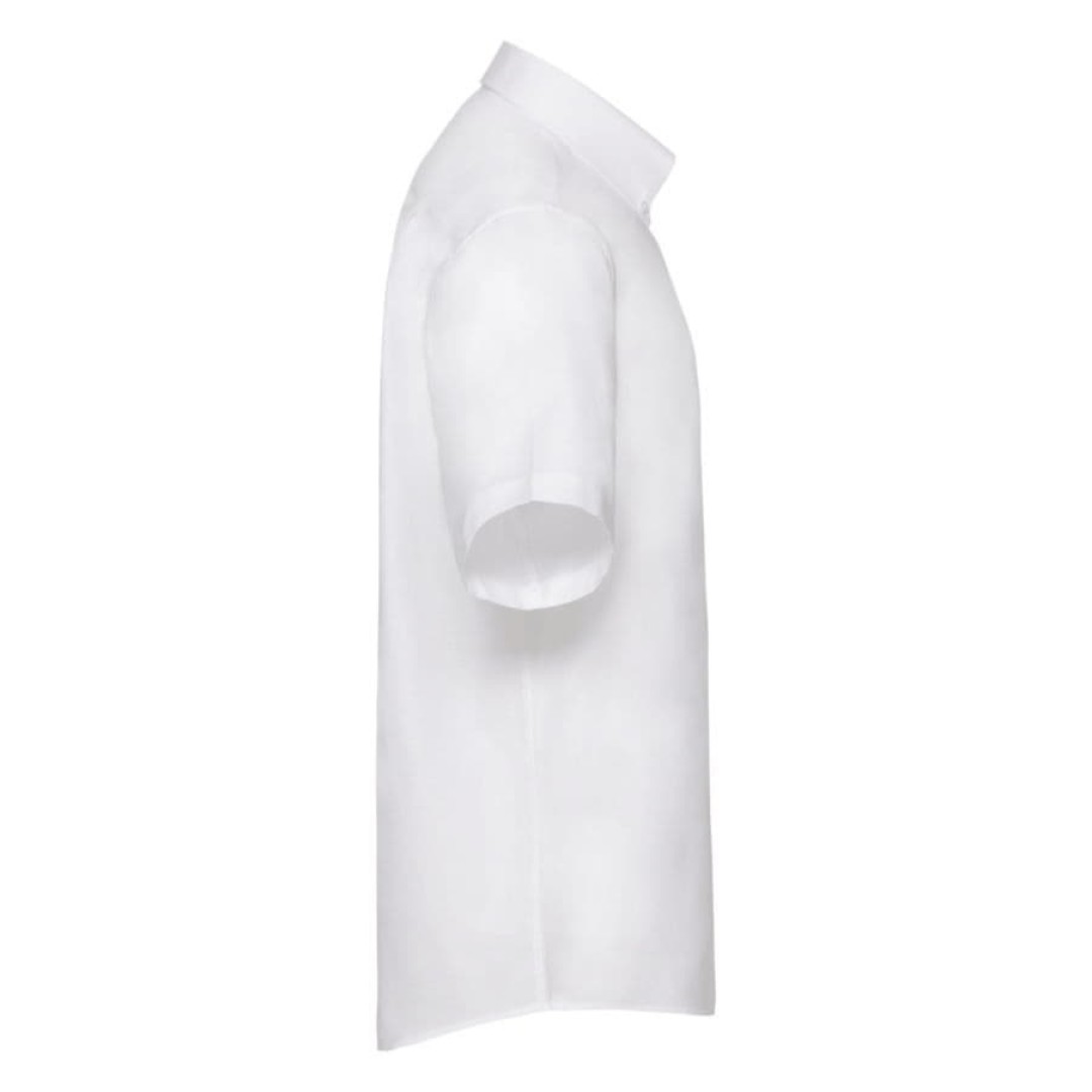 Рубашка "Short Sleeve Oxford Shirt", белый_L, 70% х/б, 30% п/э, 130 г/м2