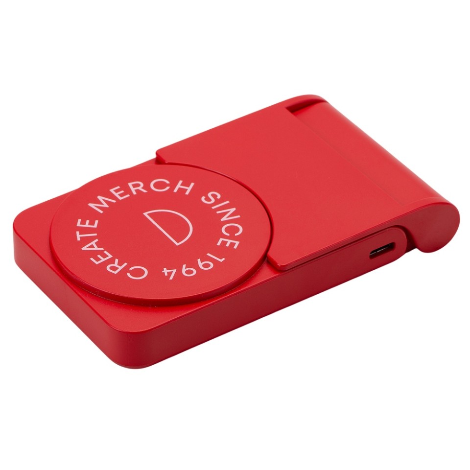 Внешний магнитный аккумулятор "MagnIQ", красный, 5000 mAh (тампопечать)