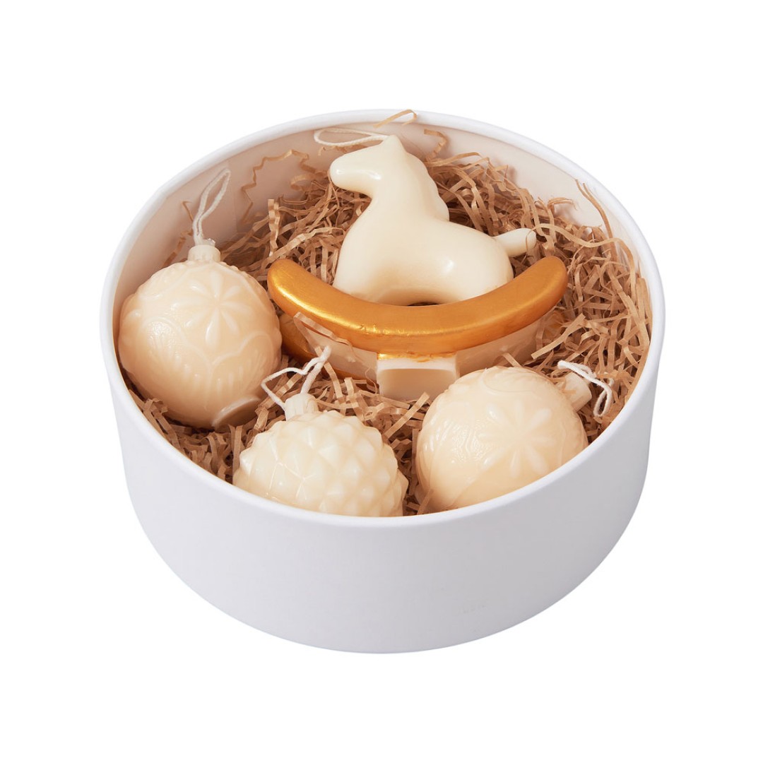 Набор свечей в подарочной коробке "Noel", молочный