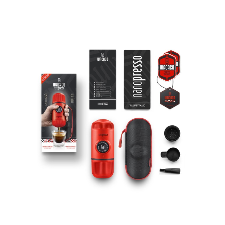Ручная мини-кофемашина (WACACO Nanopresso) WCCLVRD (Ручная мини-кофемашина цв. Lava Red)