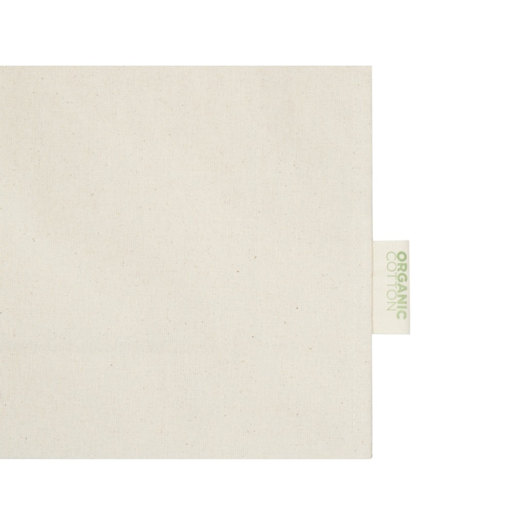 Orissa эко-сумка из органического материала GOTS с полной ластовицей, 180 г/м2, 14 л - Натуральный