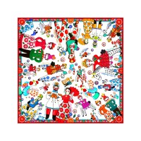 Платок "Дымковская игрушка"