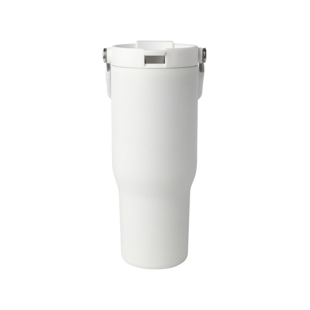 Термостакан Bronx объемом 900 мл из меди и переработанной нержавеющей стали, сертифицированной по стандарту RCS, с вакуумной изоляцией и крышкой с двойной функцией - Белый