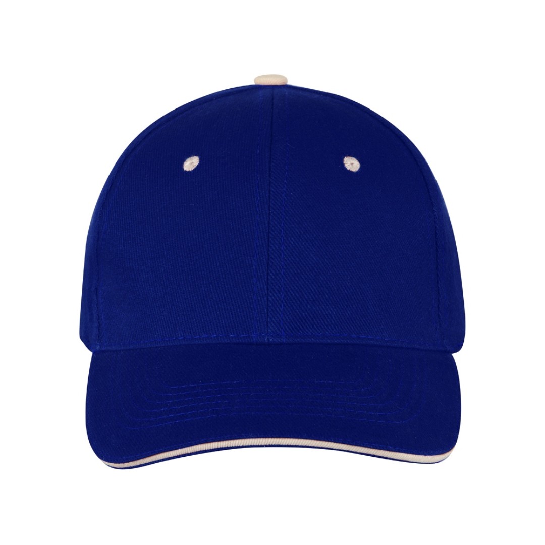 Бейсболка "New Castle" 6-ти панельная, кл синий/натуральный
