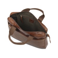 Сумка Mano "Don Luca", натуральная кожа в коньячном цвете, 37 х 27 х 6 см