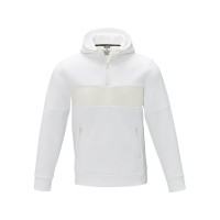 Мужской свитер анорак Sayan на молнии на половину длины с капюшоном, белый