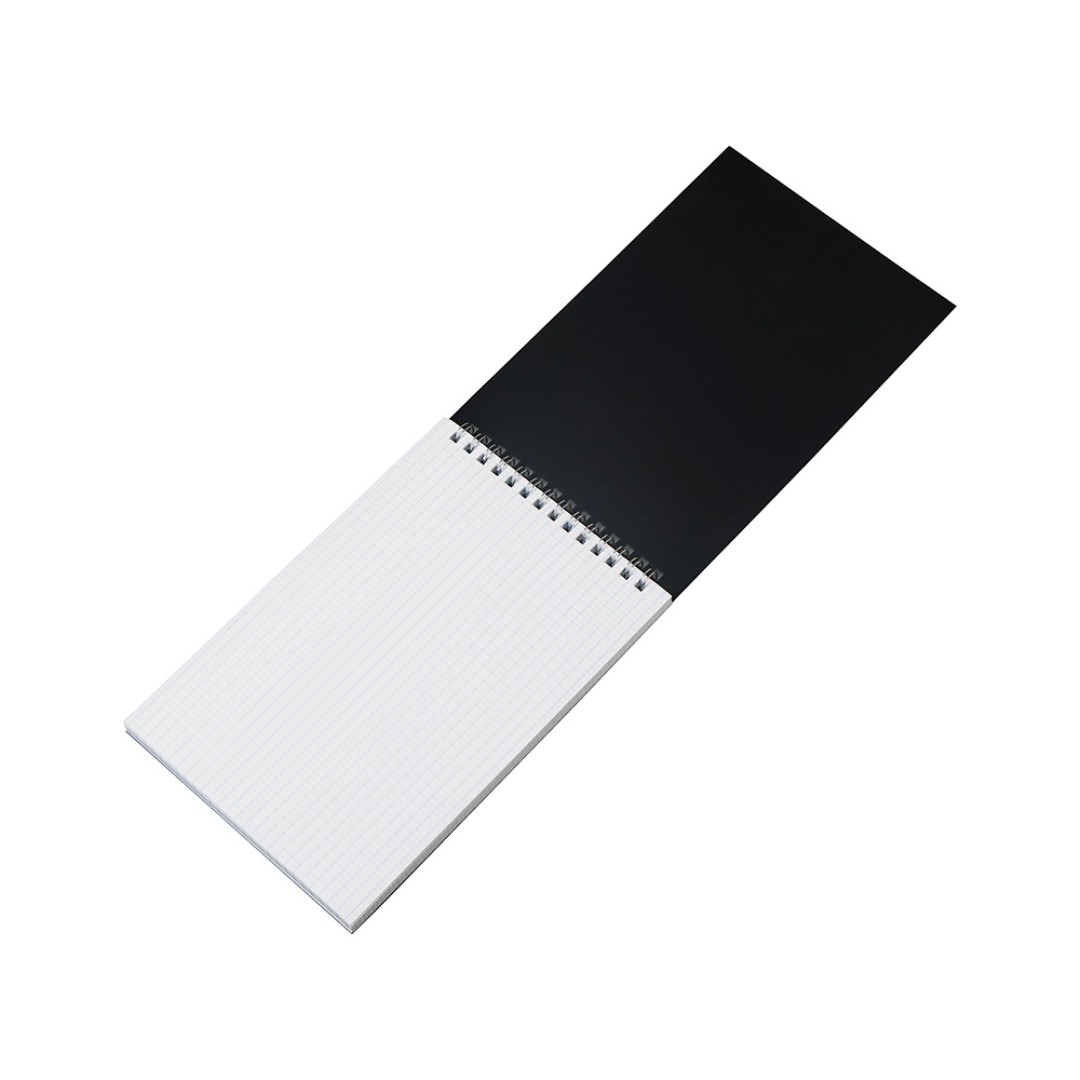 Блокнот на пружине в пластиковой обложке А5, черный