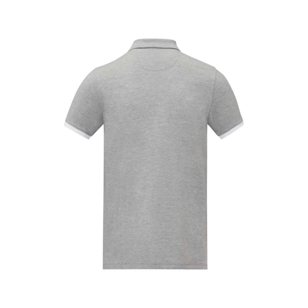 Morgan Двухцветное мужское поло с коротким рукавом , серый яркий
