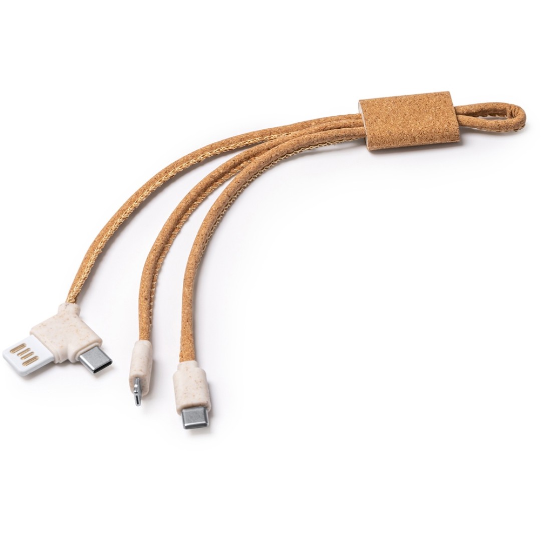 Зарядный кабель 5-в-1 "Sevek", натуральный