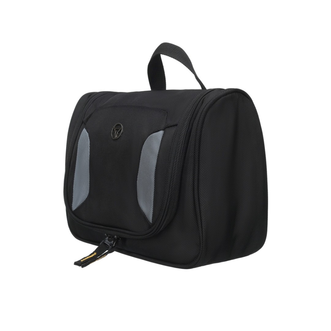 Несессер TORBER, дорожный, чёрный/серый, полиэстер, 27х11х22 см